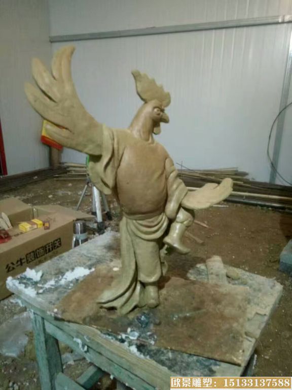 玻璃钢公鸡雕塑 (2)